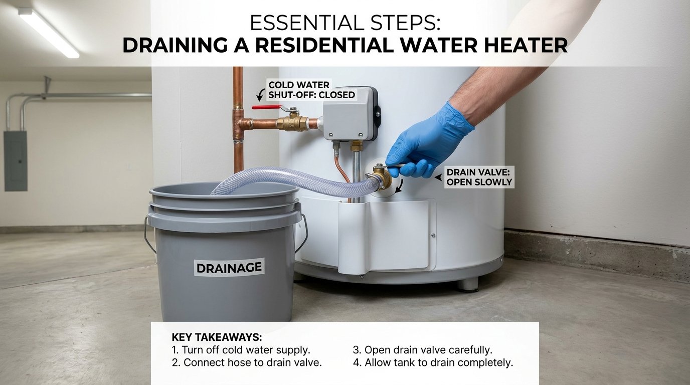 how to drain a hot water heater