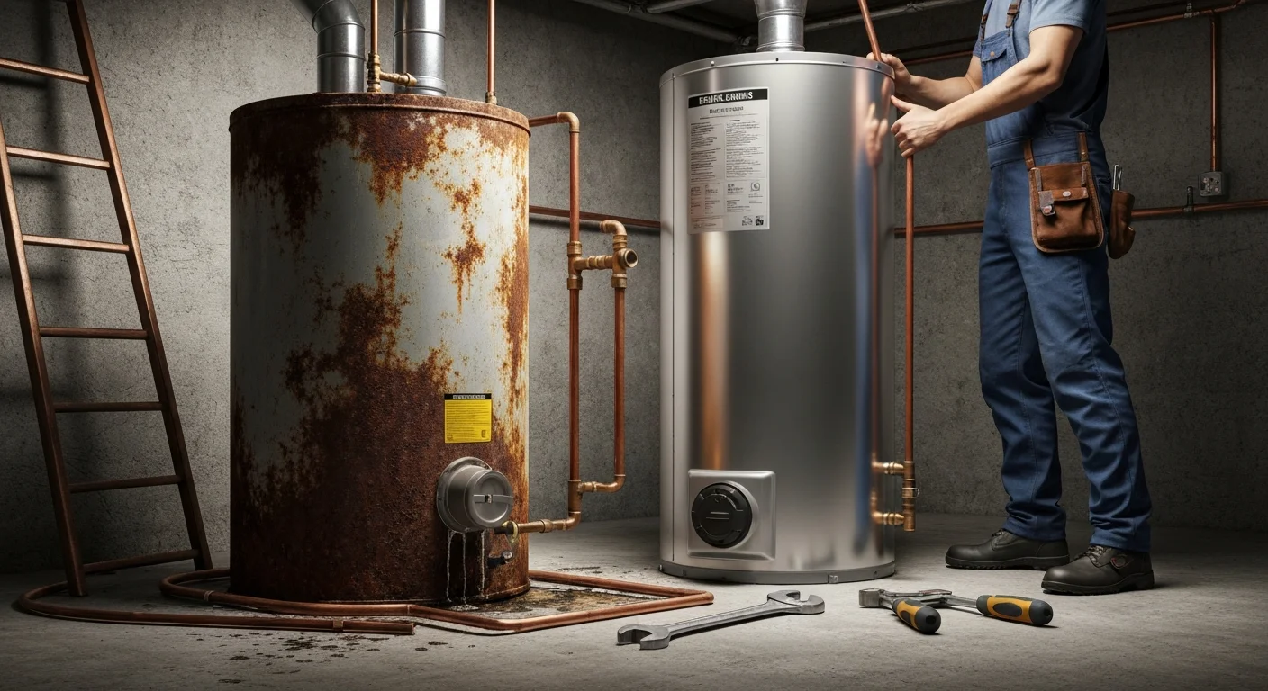 water heater replacement time