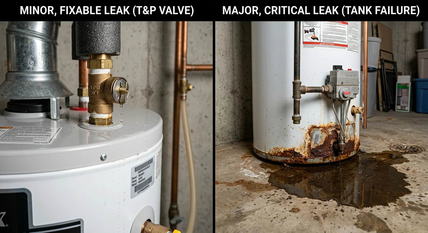 hot water heater leaking