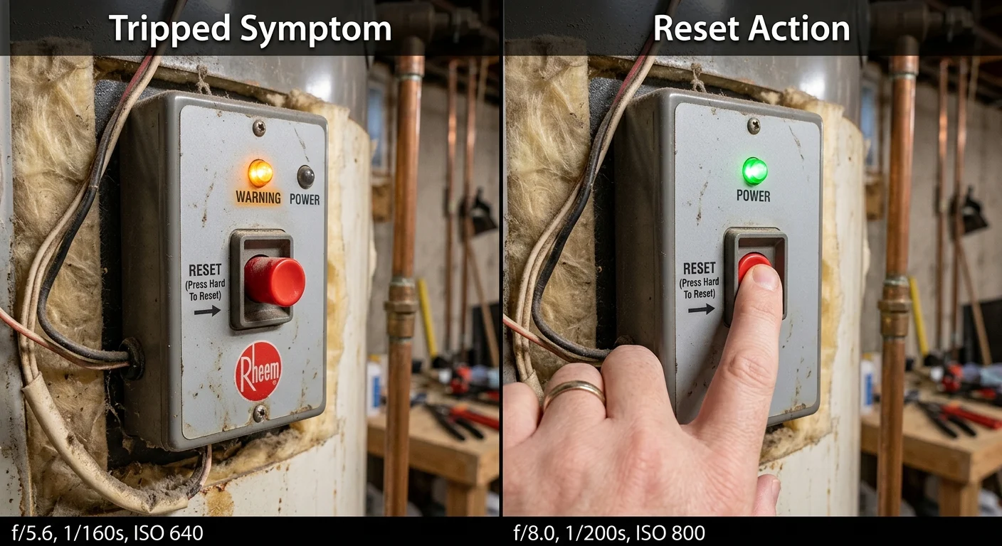 water heater reset button